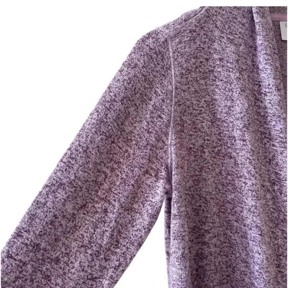 Danskin Drape Front Open Sweater Knit Cardigan Space Dye Top SZ L (10/12) # 1765 - Picture 5 of 10